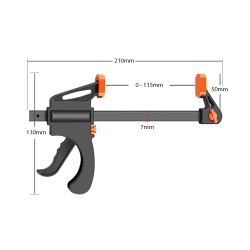Ścisk zacisk stolarski uchwyt jednoręczny 115mm - zdjęcie 6