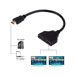 Rozdzielacz hdmi splitter rozgałęźnik 2 porty fhd