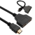 Rozdzielacz hdmi splitter rozgałęźnik 2 porty fhd