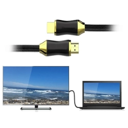 Kabel przewód hdmi 2.1 video ultra high speed 8k 60hz 4k 120hz hq gold 2m