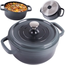 Garnek brytfanna do gotowania pieczenia non stick indukcja gaz pokrywa 2l KingStyle