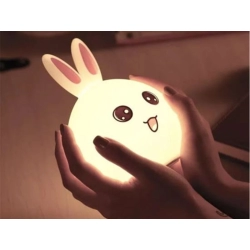 Lampka nocna dla dzieci led królik dotyk rgb