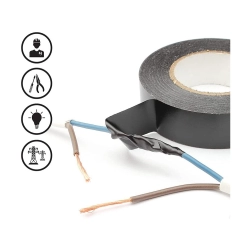 Mocna taśma izolacyjna pcv czarna wodoodporna 9m