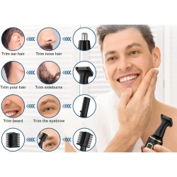 Trymer do nosa uszu depilator włosów golarka brwi 3w1 led