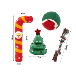 Zestaw zabawek dla psa gryzak szarpak 4 szt mix zabawka na prezent święta