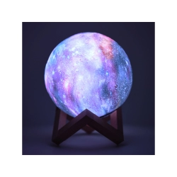 Lampka nocna księżyc 3d rgb moon light z pilotem