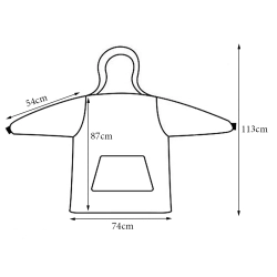 Ciepła bluza koc oversize xxl 2w1 gruba futrzak