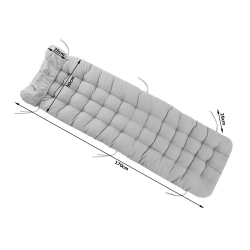 Poduszka na leżak ogrodowy duża pikowana 170x50 cm