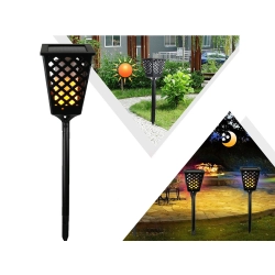 Lampa ogrodowa solarna pochodnia latarnia czujnik