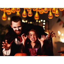 Lampki 10 led wiszące dynie halloween 200cm świecąca dekoracja ozdoba dynia