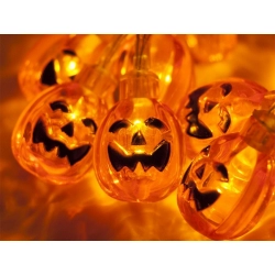 Lampki 10 led wiszące dynie halloween 200cm świecąca dekoracja ozdoba dynia