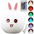 Lampka nocna LED królik RGB z pilotem USB dla dzieci zapewniająca przytulny klimat