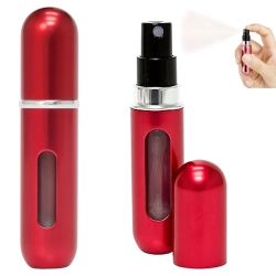 Atomizer podróżny z rozpylaczem do perfum flakon 5ml dozownik na perfumy — Czerwony