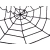 Sztuczna duża pajęczyna czarna halloween dekoracja