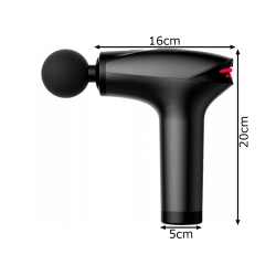 Pistolet do masażu pleców ciała nóg masażer mocny massage gun 5 końcówek