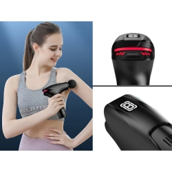 Pistolet do masażu pleców ciała nóg masażer mocny massage gun 5 końcówek