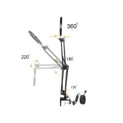 Lampa lupa kosmetyczna led dermatologiczna szkło