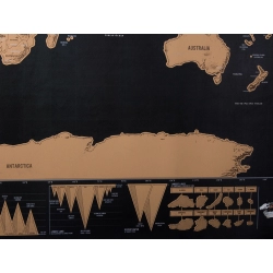 Mapa świata zdrapka dla podróżnika 82 x 59 cm