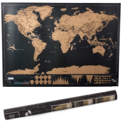 Mapa świata zdrapka dla podróżnika 82 x 59 cm