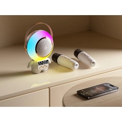Bezprzewodowy przenośny zestaw do karaoke głośnik bluetooth + 2x mikrofon
