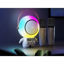 Bezprzewodowy przenośny zestaw do karaoke głośnik bluetooth + 2x mikrofon