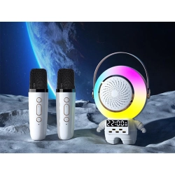 Bezprzewodowy przenośny zestaw do karaoke głośnik bluetooth + 2x mikrofon