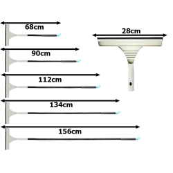 Ściągaczka myjka do okien szyb mikrofibra regulacja długa 160cm 2w1 zestaw