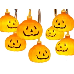 Lampki dynie 10 led wiszące halloween 200cm świecąca dekoracja ozdoba dynia