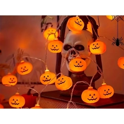 Lampki dynie 10 led wiszące halloween 200cm świecąca dekoracja ozdoba dynia