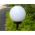 4x lampa solarna ogrodowa kula biała wbijana 10 cm