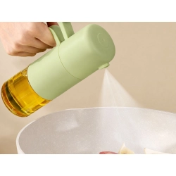Spryskiwacz do oleju oliwy octu dozownik w sprayu 210ml szklany rozpylacz - zielony matowy uchwyt z rozpylaczem