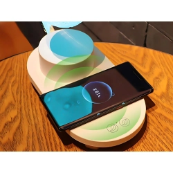 Lampka księżyc rgb z ładowarką indukcyjną 10w led usb głośnik bluetooth