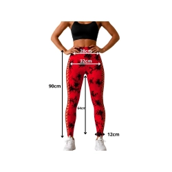 Legginsy damskie push up marmurkowe wysoki stan modelujące fitness s/m — zdjęcie 7
