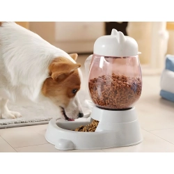 Podajnik karmy i wody dla psa kota automatyczny miska pojemnik dozownik 2w1