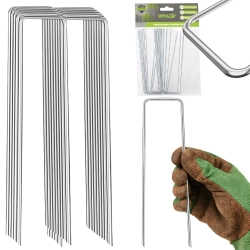Szpilki do mocowania agrowłókniny i agrotkaniny 15 cm - 10 szt.