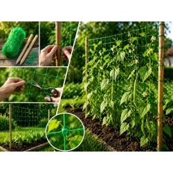 Siatka ogrodowa do roślin pnących 2x10m podpora na pnącza ogórki mocna