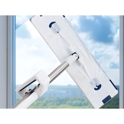 Mop płaski mikrofibry ze ściągaczką składanym wiadrem rozkładany do podłóg