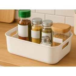 Pojemnik do przechowywania organizer kosz z uchwytami uniwersalny 18x25 cm