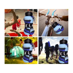 Bidon sportowy składany silikonowy butelka sportowa z dziubkiem ustnik 500