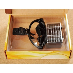 Lupa na głowę czołowa okulary latarka 2 led