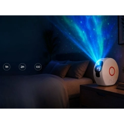 Projektor gwiazd galaktyki LED Bluetooth z głośnikiem, pilotem i lampką nocną