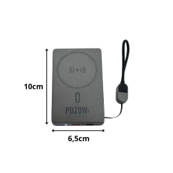 Powerbank szybkie ładowanie 5000 mah 20w usb-c usb-l qc 3.0 bezprzewodowy — zdjęcie 10