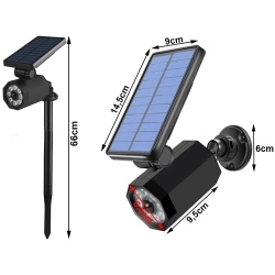 Lampa solarna 8 led wbijana ogrodowa czujnik zmierzchu ruchu do ogrodu