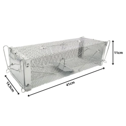 Pułapka żywołapka na szczury gryzonie humanitarna duża metalowa klatka xxl