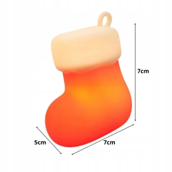 Lampka led skarpeta świąteczna silikon usb 3 tryby do zawieszenia dekoracja