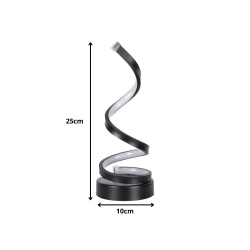Lampa spiralna led biurkowa stołowa 3 barwy światła usb regulacja jasności — zdjęcie 3