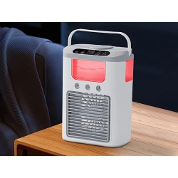 Wentylator z nawilżaczem wody na biurko usb rgb led 3 stopnie prędkości