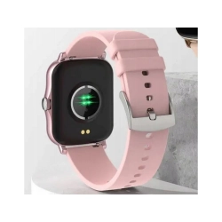 Smartwatch zegarek damski męski gumowy pasek sport bluetooth rozmowy różowy