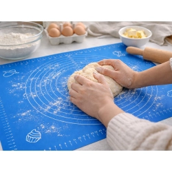 Stolnica siikonowa 50x40 mata kuchenna do ciasta antypoślizgowa zwijana — zdjęcie 3
