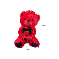 Miś pluszowy z sercem i love you na prezent przytulanka maskotka czerwony — zdjęcie 7